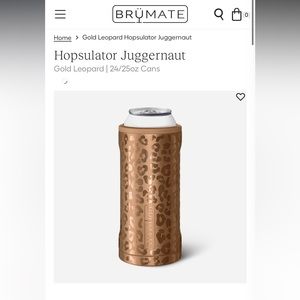 Gold Leopard Skinny Can Brumate Limited Edition